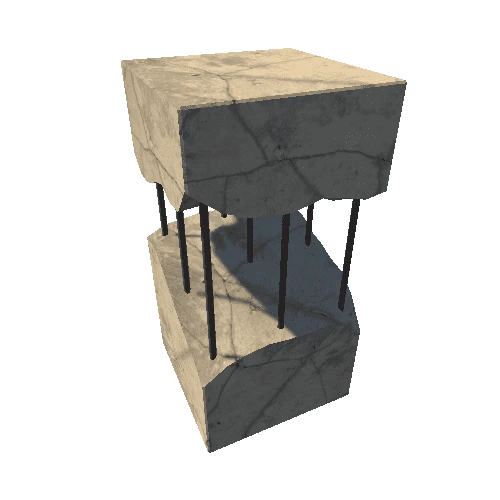 Concrete Column Broken 1 Type 1 Moveable